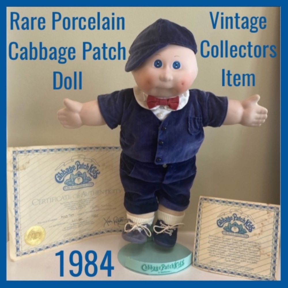 Vintage Cabbage Patch Doll Vintage Toy 1984 Rare Porcelain Face Jeffrey Nichola